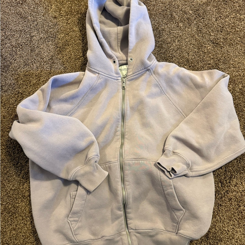 Abercrombie Grey/Lavender Soft Zip up